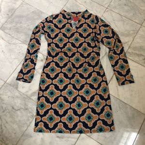 Tracy Negoshian Navy Pattern Dress size M
